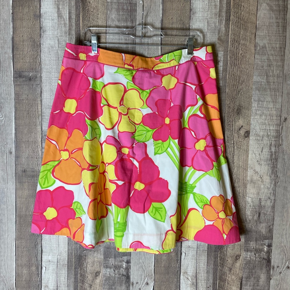 Vintage Lilly Pulitzer Floral A-Line Skirt
